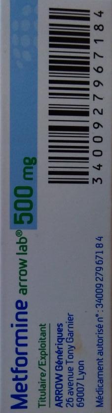 Metformine Arrow Lab 500mg²